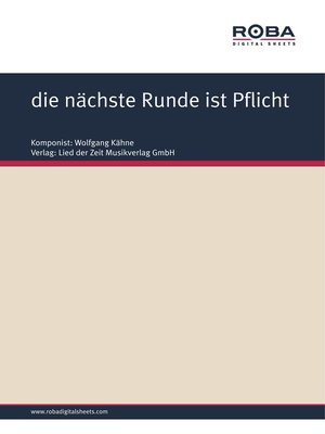 cover image of die nächste Runde ist Pflicht